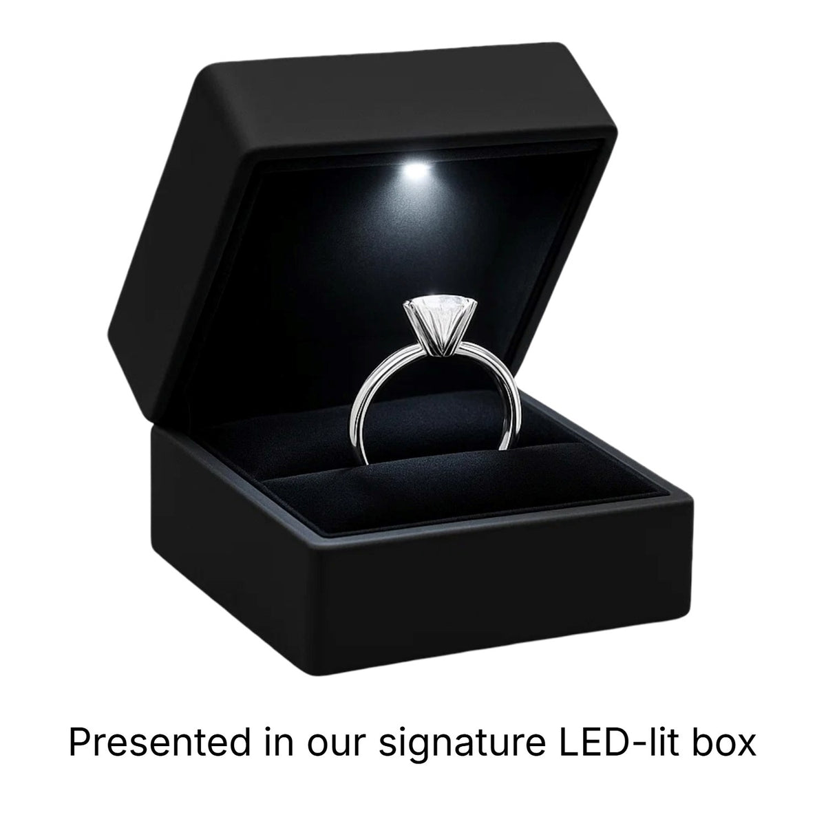 1.50Ct Princess Lab Grown IGI G/VS1 Diamond Ring in 10K White Gold