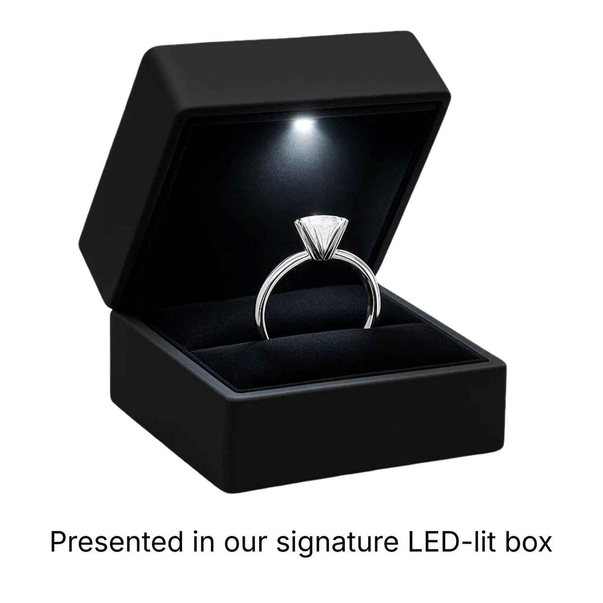 2 Carat Radiant Lab Grown IGI G/VS1 Diamond Solitaire Ring in 14K White Gold