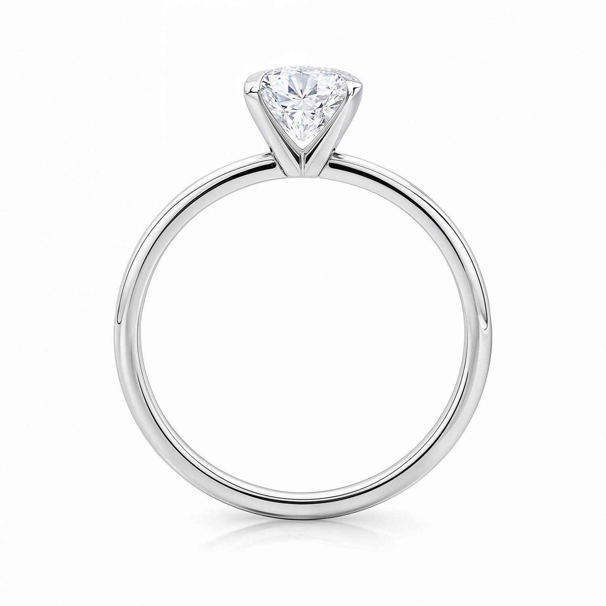 2 Carat Radiant Lab Grown IGI G/VS1 Diamond Solitaire Ring in 14K White Gold