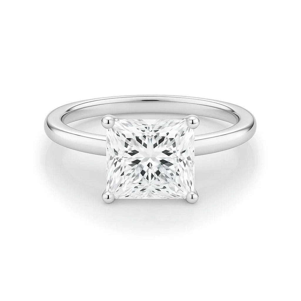 2 Carat Princess Lab Grown IGI G/VS1 Diamond Solitaire Ring in 10K White Gold