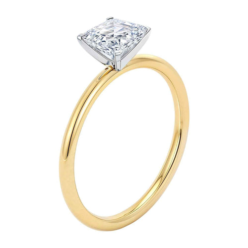 1.50Ct Emerald Lab Grown IGI G/VS1 Diamond Ring in 10K Yellow Gold