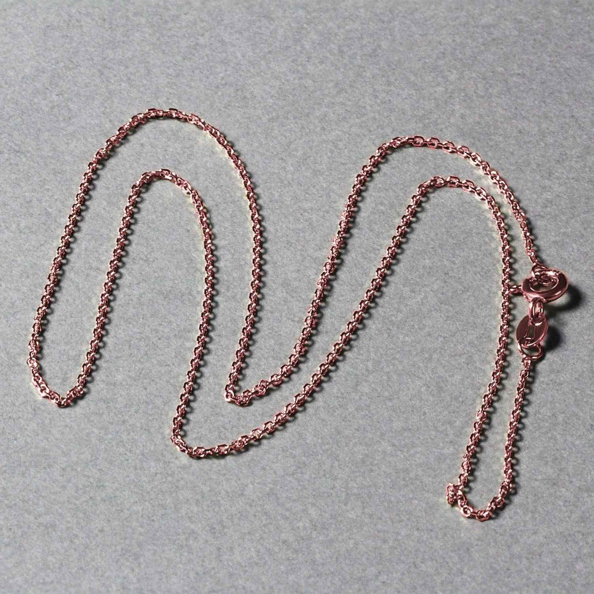 18k Rose Gold Diamond Cut Cable Link Chain (1.10 mm)