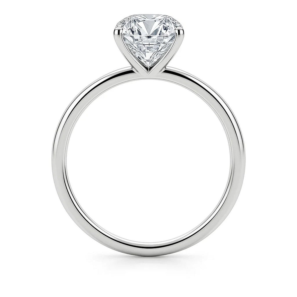 5 Carat Emerald Lab Grown IGI G/VS1 Diamond Solitaire Ring in 10K White Gold