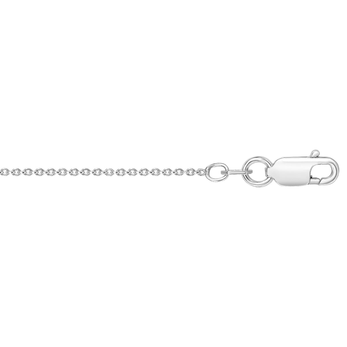 Sterling Silver Rhodium Plated Round Cable Chain (1.50 mm)